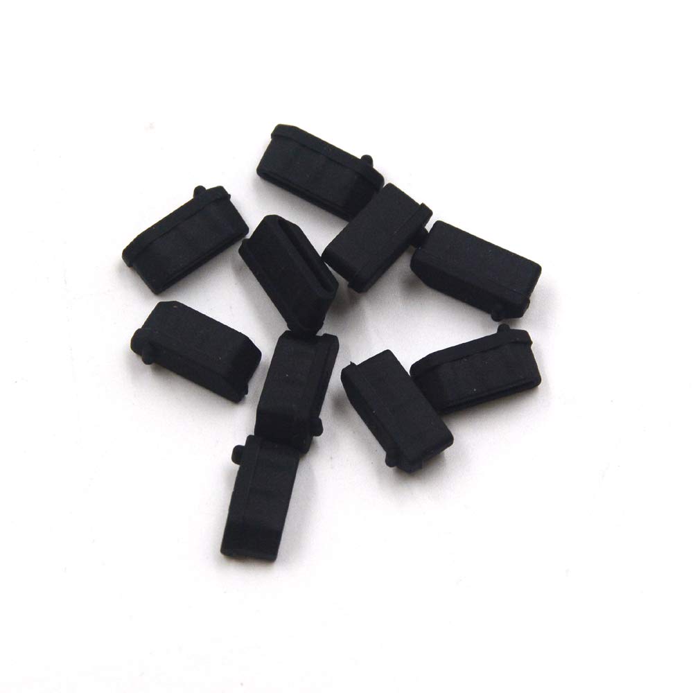 Silicone 10Pcs HDMI Anti-Dust Cover Plugs Protector Stopper Cap for Female Port Black for TV,Computer,Other Devices.