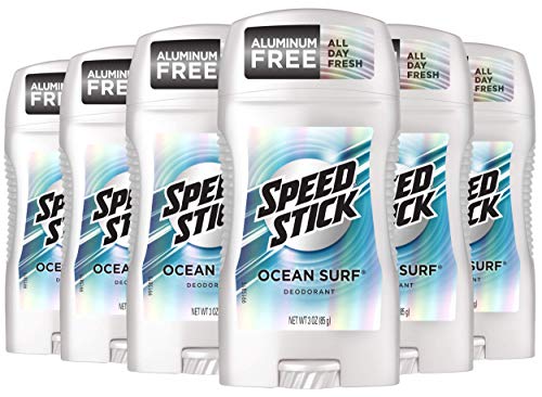 Underarm Deodorant for Men, Aluminum Free, Ocean Surf - 3 Ounce (Pack of 6)