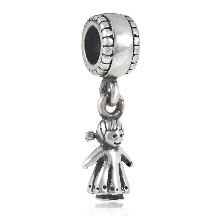 Little Girl Charms 925 Sterling Silver Dangle Bead Fit for European Bracelets (Little Girl)