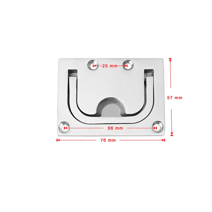 2 Pack Boat Ring Hatch Pull Flush Lift, Flush Ring Pull, Marine Grade 316 Stainless Steel, 16 Pcs Free Mount Screws