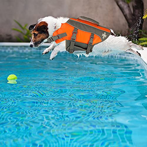Top Paws Adjustable Reflective Life Jacket Dog Water Flotation Vest Various Sizes (Extra Large (85-100))