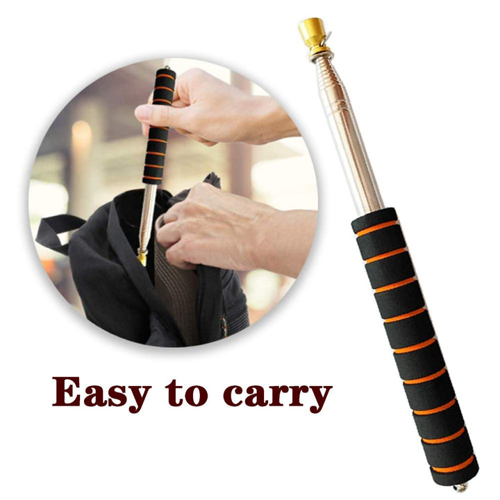 2.5 M Telescopic Handheld Flagpole Extendable Tour Guide Flag Pole Teaching Pointer Stick with Anti-Slip Grip for Teaching Tour Groups Camping Outings