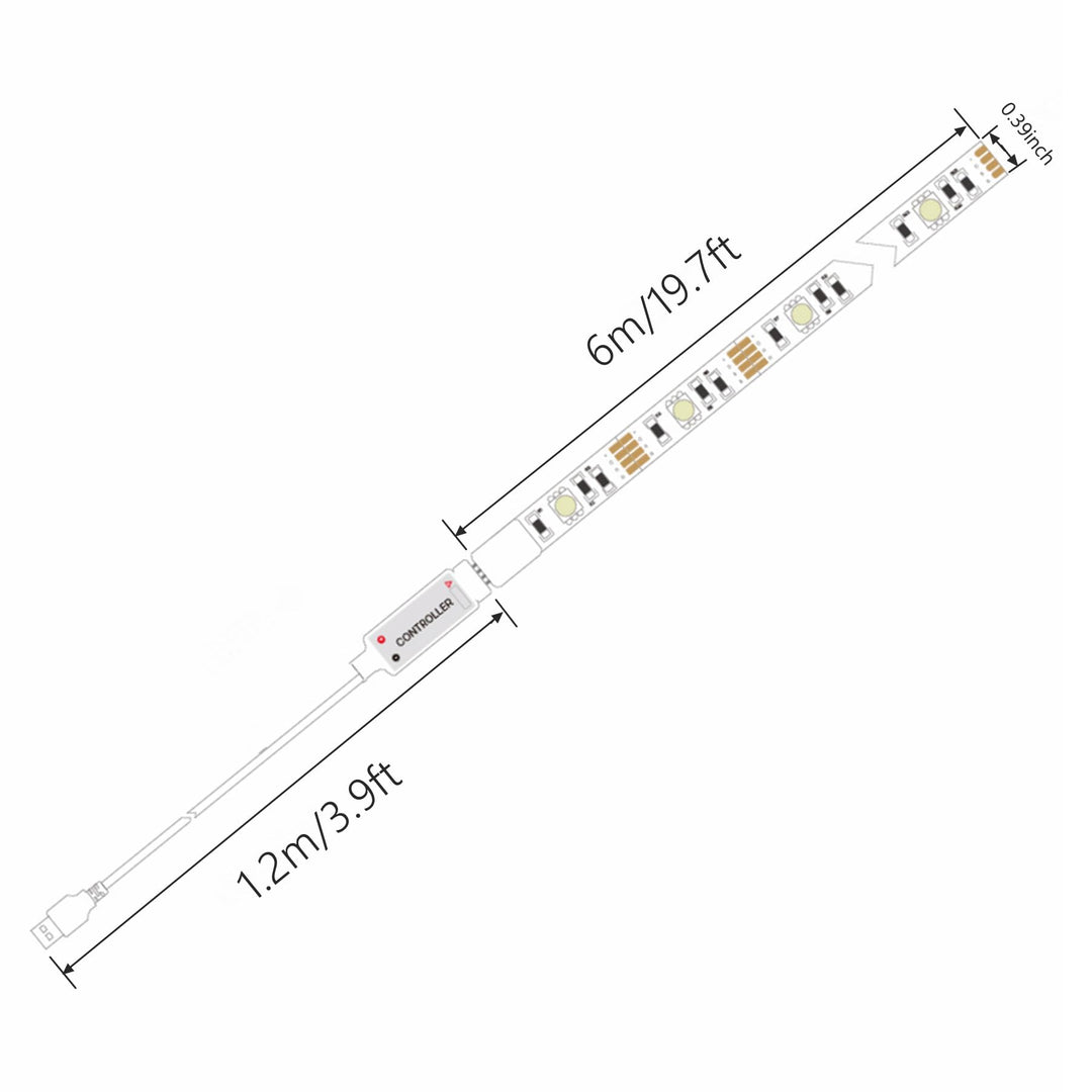 LED Light Strip 20ft with App and Remote, LED Backlight for TV 75-85inch