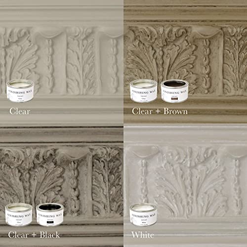Finishing Wax - Protective topcoat Paint - Use on interior furniture, cabinets, walls, home decor and accessories - Odor-Free, Non-Hazardous - Clear - 120 ml