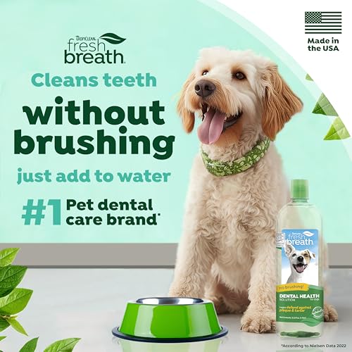 Fresh Breath Water Additive for Dogs | 3 Pack | Breath Freshener and Teeth Cleaning Solution | No Toothpaste or Toothbrush Required | 33.8 oz