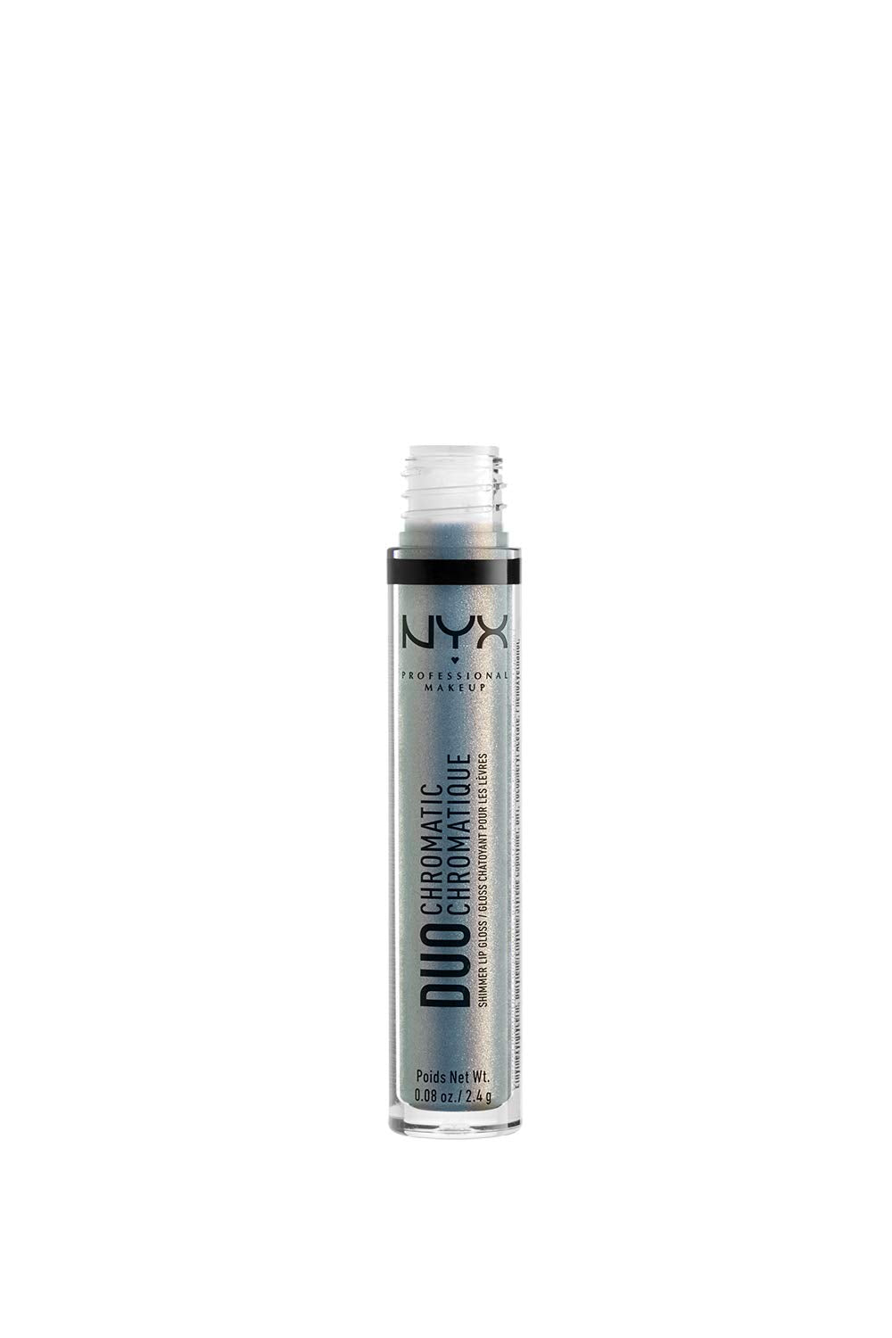 PROFESSIONAL MAKEUP Duo Chromatic Lip Gloss - Day Club, Light Blue Base With Pink/Lavender Duo Chromatic Pearl