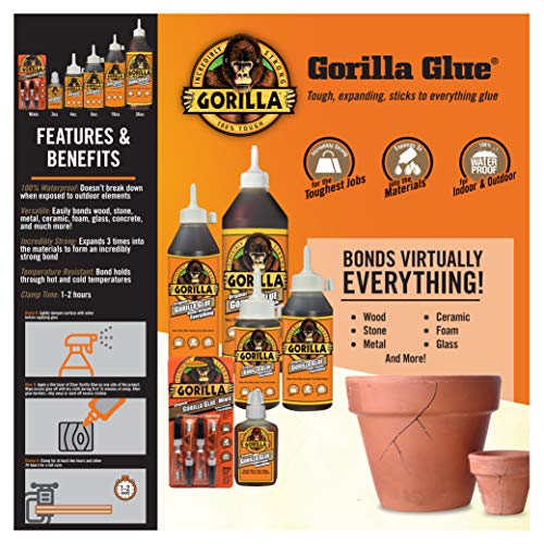 Original Glue, Waterproof Polyurethane Glue, 2 Ounce Bottle, Brown, (Pack of 1)