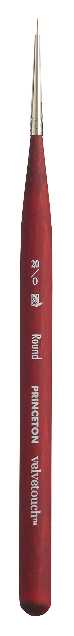Velvetouch Mini Round Brush, Synthetic, Short Handle, Size 20/0 inch, 1 Count