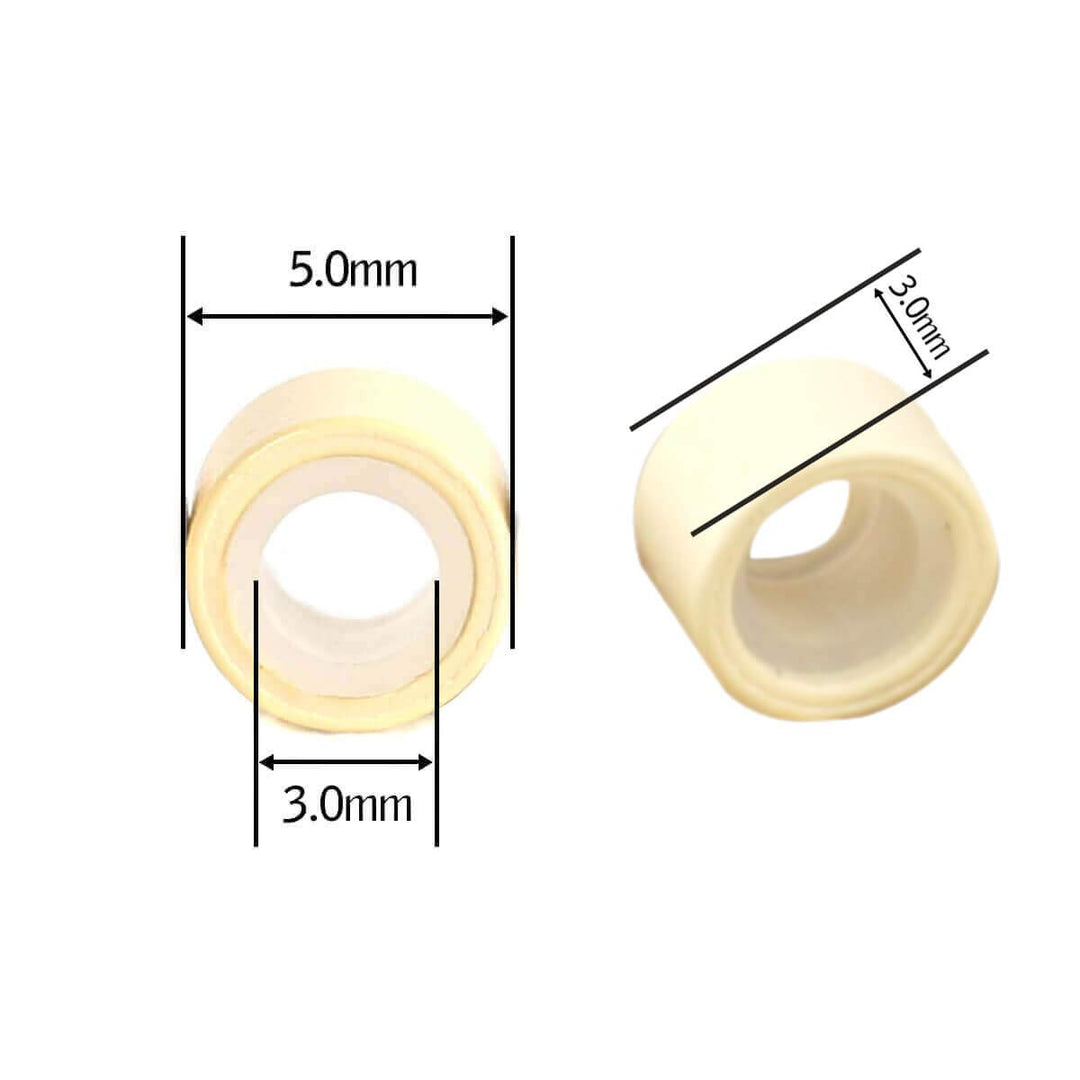 200Pcs Beads Silicone Aluminium Micro Nano Rings 5.0x3.0x3.0 mm Lined For I Tip/Nano Hair Extensions Tool Beads (Blonde Color)