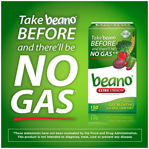 Food Enzyme Dietary Supplement | Help Digest Gas-Causing Foods | 150 Tablets