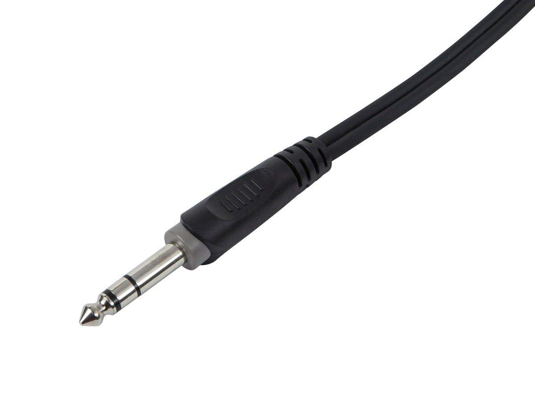 1/4 Inch TRS Male to two 1/4 Inch TS Male Insert Cable Cord - (3 Feet) - Black