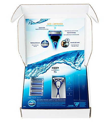 Hydro 5 Shaving Starter Gift Set for Men with 1 - Hydro 5 Razor for Men and 5 - Hydro 5 Razor Blade Refills for Men