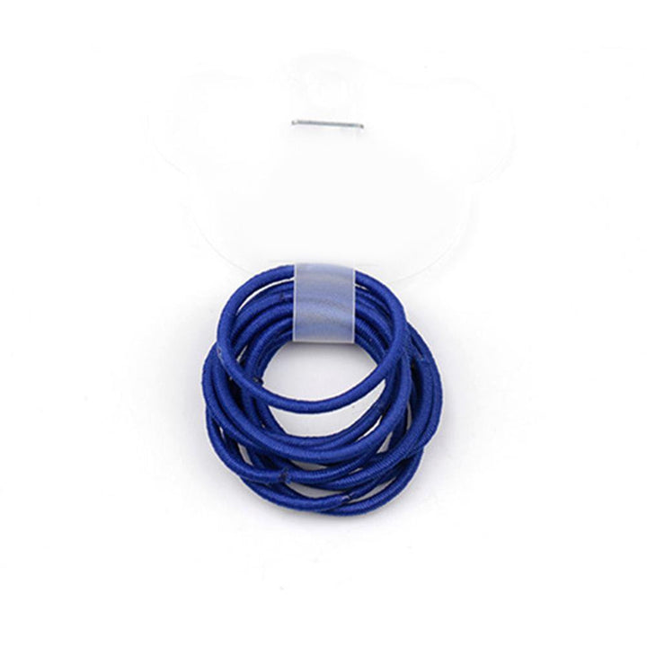 20 Pcs, Deep Blue: 2.4 Cm Elastic Bands Hair Ties Children Rubber Hair Headbands - 20 Pcs (Deep Blue)