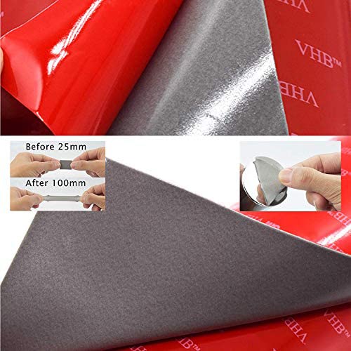 Double Sided Mounting Tape 0.39 x 63.6 Ft 5608 Strong Adhesive Heavy Duty Waterproof Foam Tape Gray Color for LED Strip Light Office Home Car Deco(5608C)