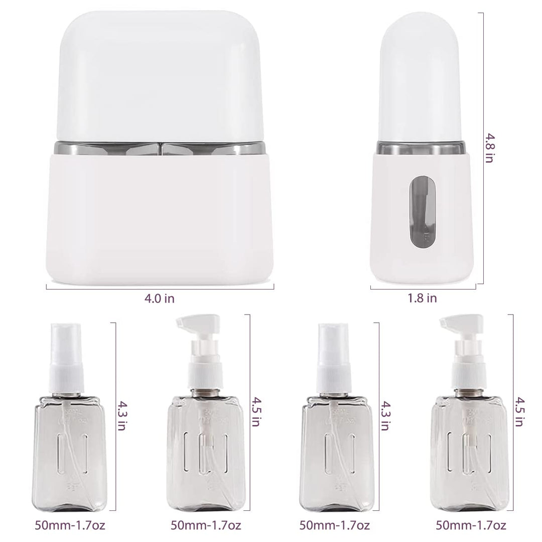 Travel Size Toiletries, 4pcs Travel Containers, Travel Bottles Leak Proof with Labels, TSA Approved Reusable Containers For Toiletries