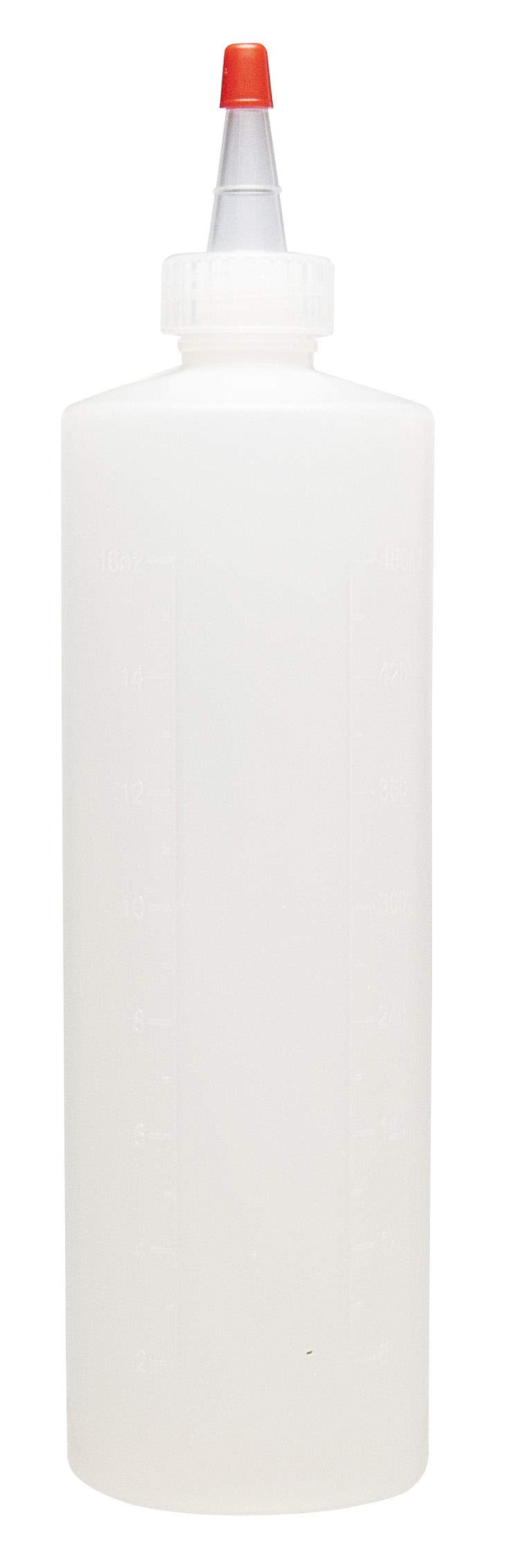 Applicator Bottle for Hair Styling and Coloring – Large - 10”, 16oz Capacity – Clear – D855