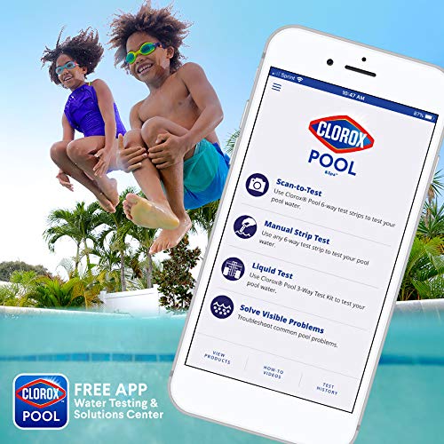 Clorox® Pool&Spa™ Swimming Pool 3-Way Water Test Kit, Accurately Measures Bromine, Chlorine and pH Levels (Pack of 1)