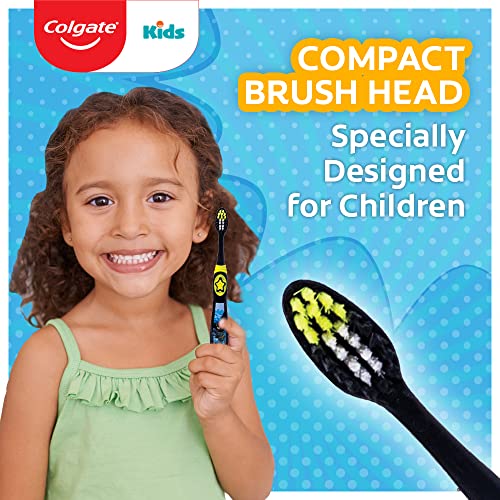 Kids Batman Black Toothbrush, Extra Soft With Tongue Manual Cleaner - 1 Pc