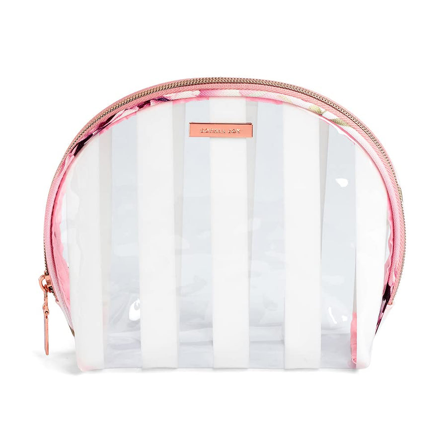 Allegro by Scunci Sophia Joy Round Top Makeup Bag Organizer, Floral Print