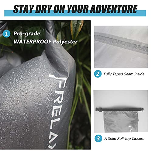 Dry Bag 3-Pack/5-Pack, Ultralight Dry Sack, Outdoor Bags Keep Gear Dry for Hiking, Backpacking, Kayaking, Camping, Swimming, Boating