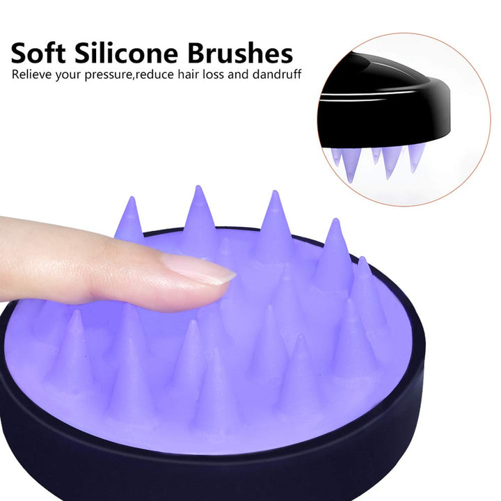Hair Scalp Massager Shampoo Brush: 2 Pack Wet and Dry Hair Scalp Brush Soft Silicone Head Scrubber Dandruff Brush for Women Men or Pets