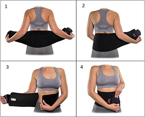 Waist Trimmer Belt, Waist Trainer for Women, Promotes Sweat & Weight Loss in Mid-Section, Sold as Single Unit, Black