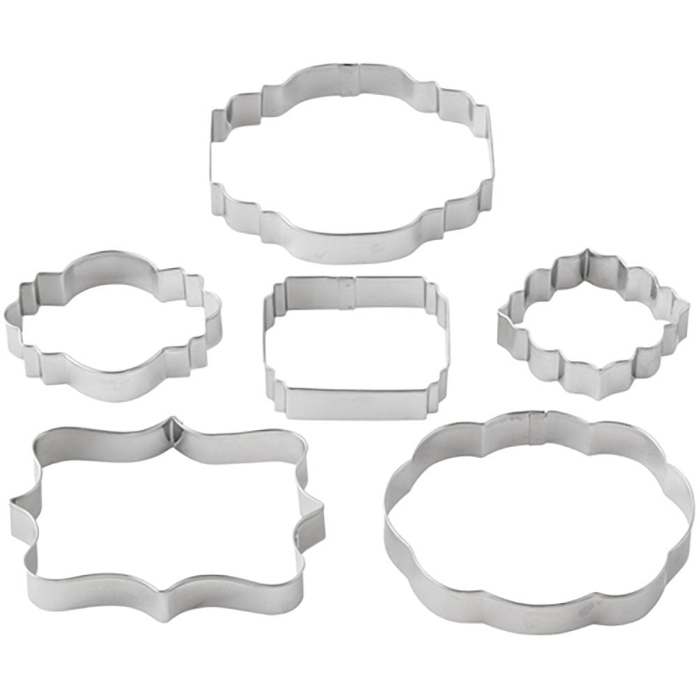 6 Piece Plaque Fondant Cut-Outs Set