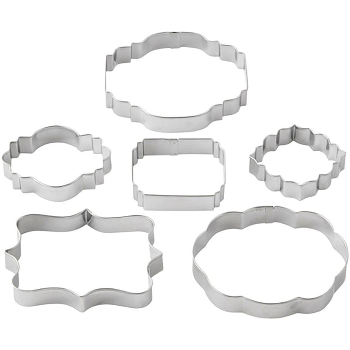 6 Piece Plaque Fondant Cut-Outs Set
