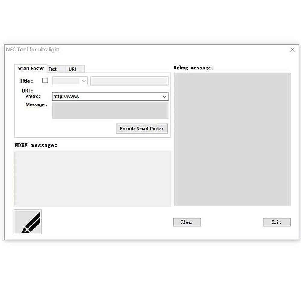 ACR122U NFC Reader Writer + 5 PCS Ntag213 NFC Tag + Free Software