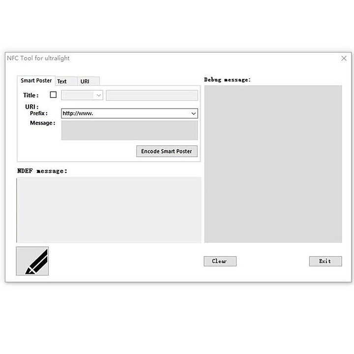 ACR122U NFC Reader Writer + 5 PCS Ntag213 NFC Tag + Free Software