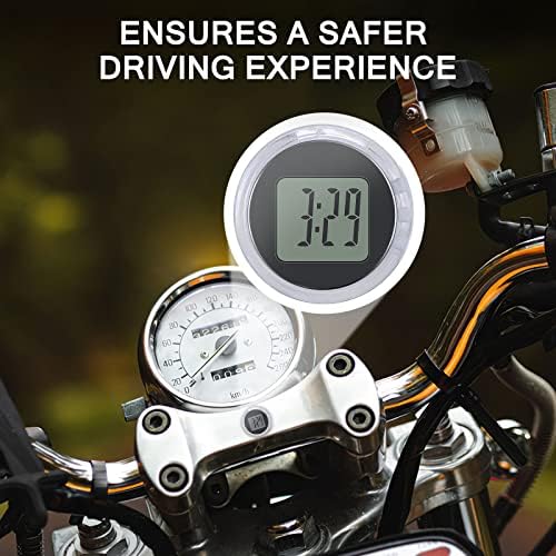 Waterproof Motorcycle Digital Clock, 4-Pack, 1.1 Inch Diameter