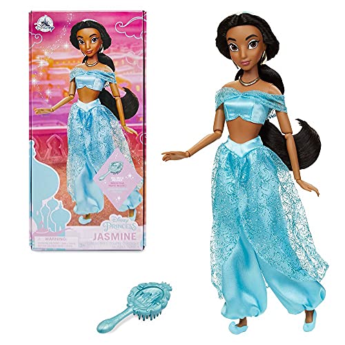 Store Official Princess Classic Doll (Jasmine from Aladdin), 11 Inches, Includes Brush with Molded Details, Fully Posable Toy in Classic Outfit Princess Toys for Girls
