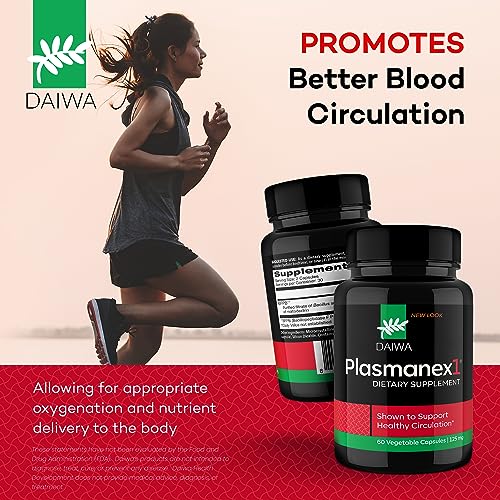 Daiwa Plasmanex 1 - Blood and Vein Circulation Supplements – Balance Circulation, Encourage Healthy Legs and Veins - 60 Vegan Capsules