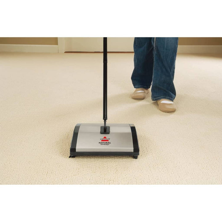 Natural Sweep Carpet and Floor Sweeper with Dual Brush Rotating System and 2 Corner Edge Brushes, 92N0A, 4.2 lb.