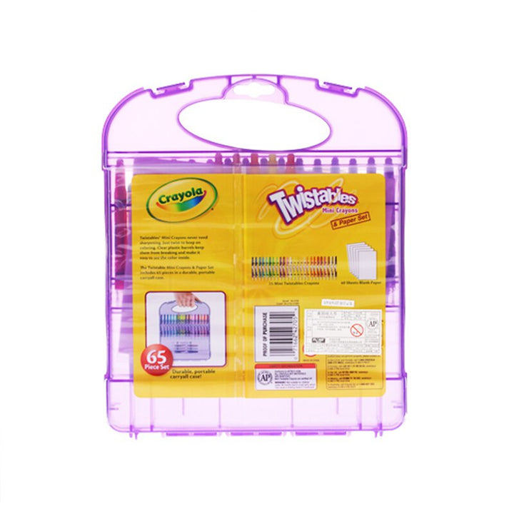 Mini Twistables Crayons & Paper Set, 65 Pieces, Gift for Kids