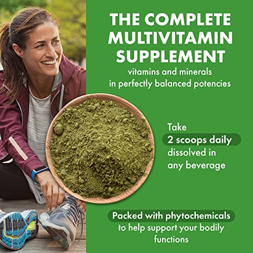 Pure Essence Labs LifeEssence Multivitamin Powder for Men and Women, Natural Herbal Supplement with Vitamin D3, B12, and Biotin, Energizing Whole Food Based Powder Mix, 7.3 oz