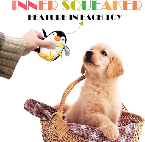 Dog Squeaky Toys For Small Dogs,Stuffed Animal Puppy Toys,Cute Puppy Chew Toys For Dog Teething Toys, Pet Toys For Small To Medium Dogs,Soft Dog Toys,Plush Dog Toy Pack 12 In Gift Box