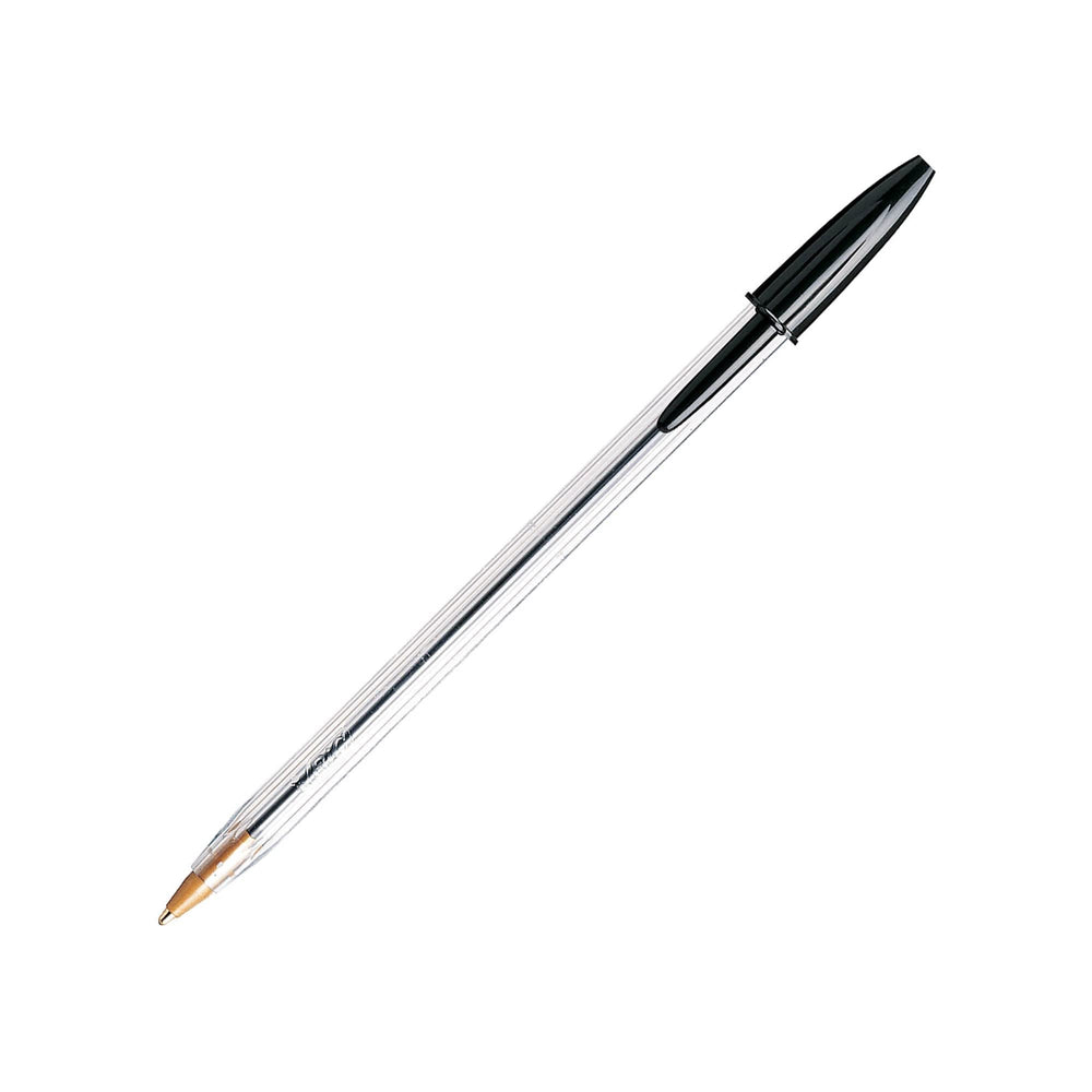 Cristal Xtra Smooth Black Ballpoint Pens, Reliable Medium Point (1.0mm), 12-Count Pack