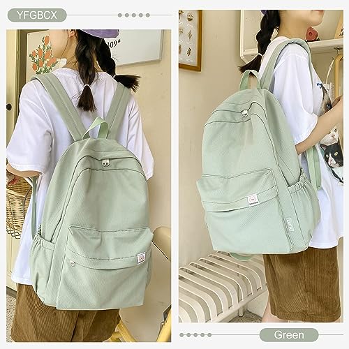 Cute Aesthetic Backpack for Women Solid Color Backpack Lightweight Classic Backpack for Women Laptop Backpack Casual Kawaii Backpack for Travel, Work