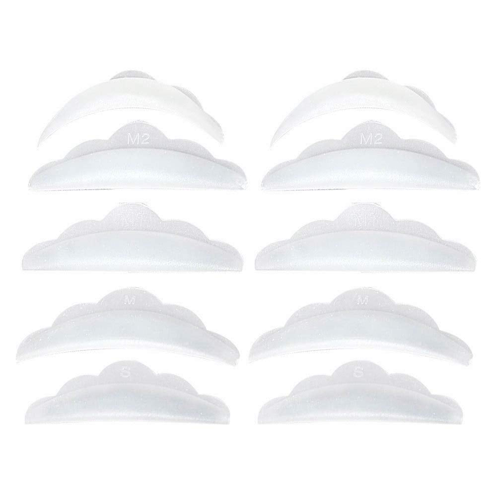 Lash Lift Pads,Eyelash Perm Rods,Super Soft Lash Lift and Tint pads,10Pcs Reusable Silicone Lash Lifting Shields 5 Size SMM1M2L DIY At Home