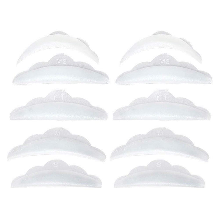 Lash Lift Pads,Eyelash Perm Rods,Super Soft Lash Lift and Tint pads,10Pcs Reusable Silicone Lash Lifting Shields 5 Size SMM1M2L DIY At Home