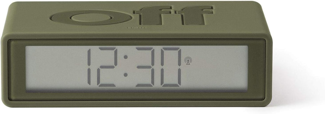 Flip+ Digital Alarm Clock for bedrooms, Reversible On/Off Faces with Snooze Function, LCD Display & Touch Sensor Light, Battery Operated, Rubber - Duck Blue