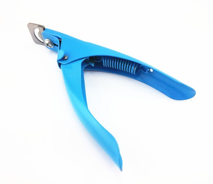 Blue : Yueton Color Coated Stainless Steel False Nail Tip Clipper Cutter Trimmer Manicure Pedicure Nail Art Tool (Blue)