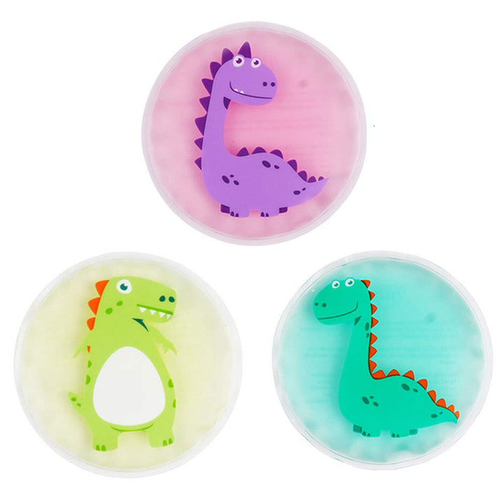 Kids Ice Packs for Boo Boos, 3 Toddler Ice Pack with Strap Nylon Fabric Boo Boo Ice Packs for Kids Injuries Reusable, Dinosaur Ice Pack for Children Pain Relief, Swelling, Bruise, Fever-4.7