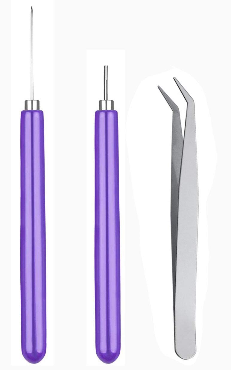 3 Pcs Quilling Tools Set Metal Slotted Tool Needle Tweezers Rolling Curling Kit Multifunctional Pen for DIY Cardmaking Craft Art Project Paper Handmade Accessories