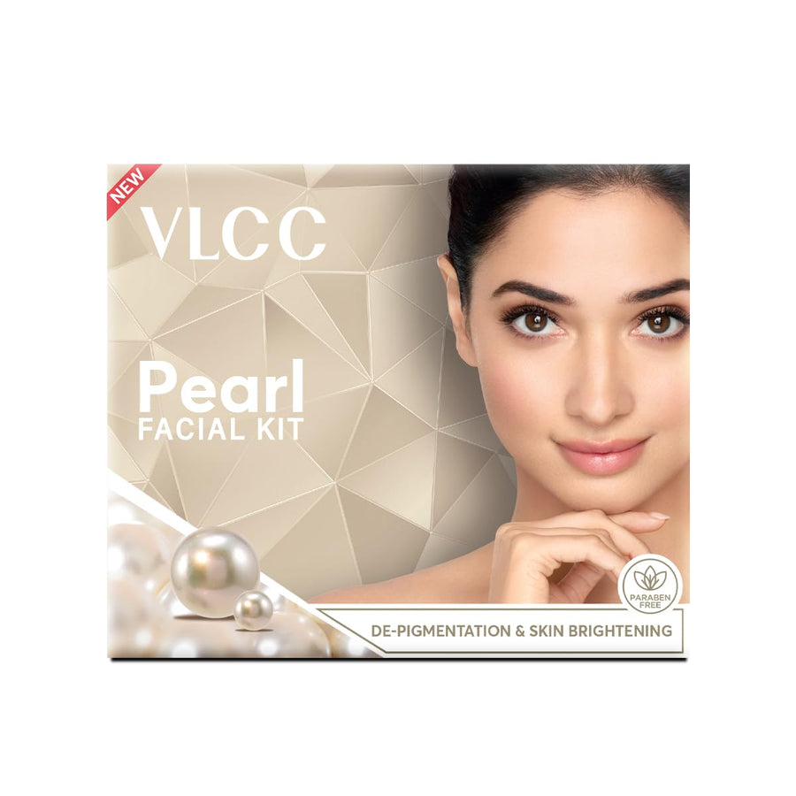 Pearl Facial Kit - 60g | Luminous and Radiant Skin | At Home Facial with Pearl Extracts, Sandalwood, Turmeric & Aloe Vera | Tan Removal Facial Kit.