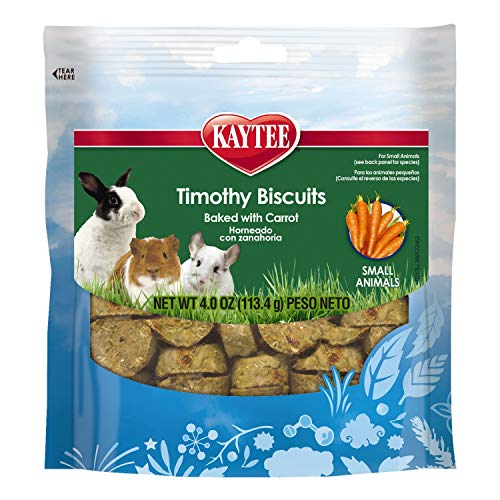 Timothy Biscuits Baked Treat for Pet Guinea Pigs, Rabbits & Other Small Animals, Carrot, 4 oz