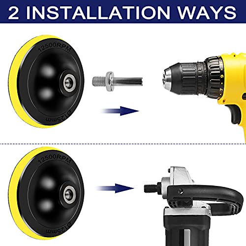 20PCS Water Grit Sandpaper 3000/4000/5000/7000/10000 and 5-inch Backing Pad Set, Wet Dry Electric Hook &Loop Sanding Disc with Pad, Grinding Abrasive Paper and Orbital Sander Polisher