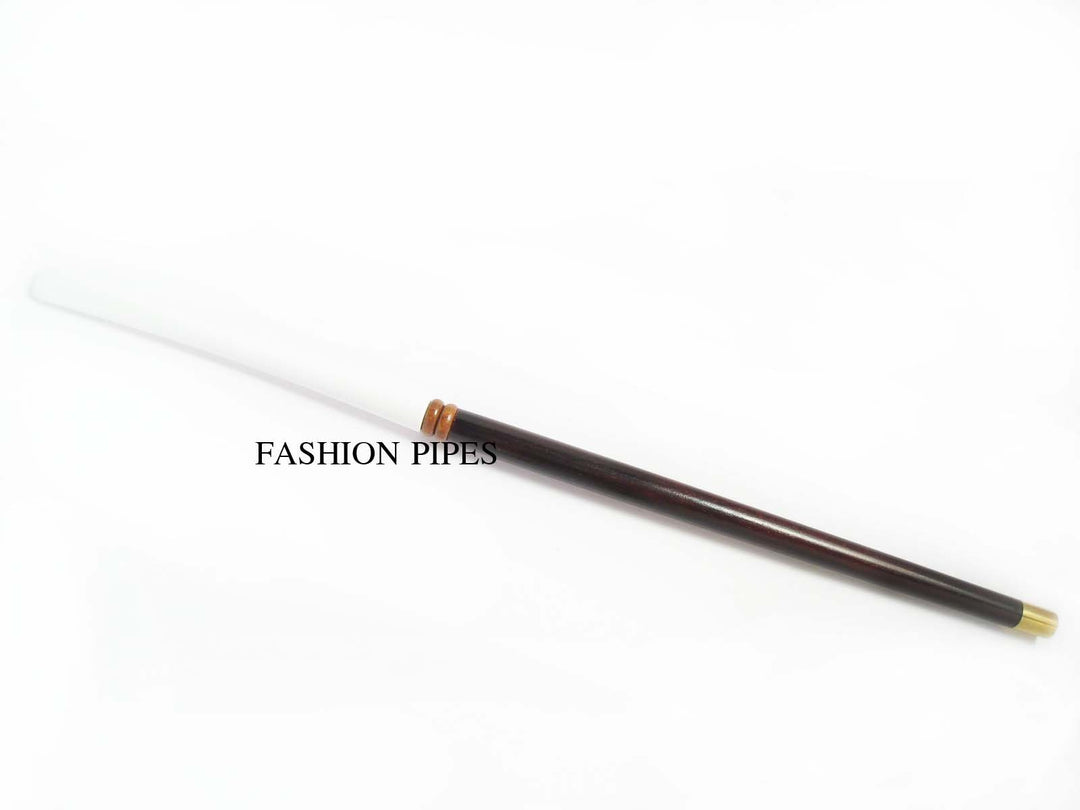 Audrey Hepburn 10.8 Slim Cigarette Holder Dark Brown White Stem !