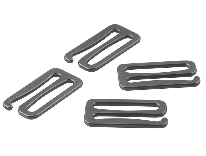 Metal Replacement Bra Strap Slide Hook Swimsuit Bra Hooks (Gun Metal 1 inch)